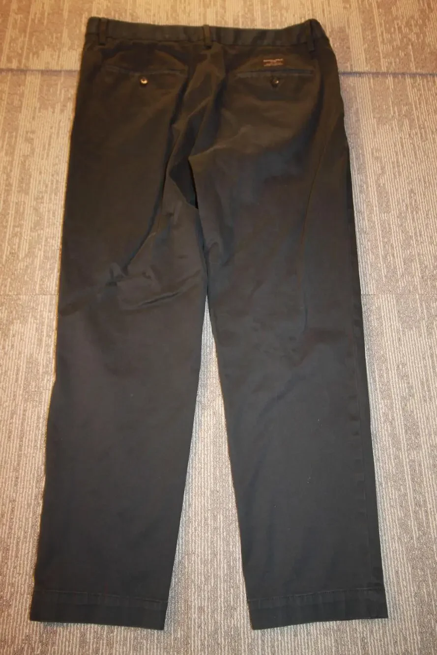 Banana Republic Mason Athletic Pants Mens 36x30 Black Chino Tapered Leg Casual